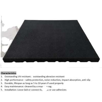 recycled sbr rubber tile for indoor outdoor high elastic